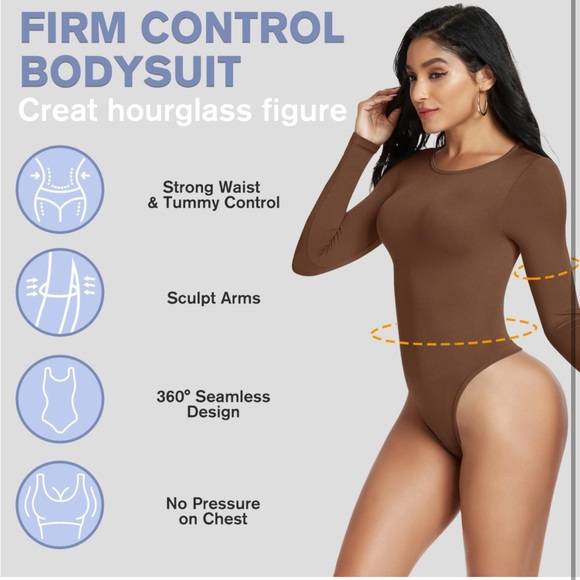Women👱🏽‍♀️TummyControl Long Sleeve Seamless Compression Body Shaper Sz 3XL/4XL - Picture 6 of 9